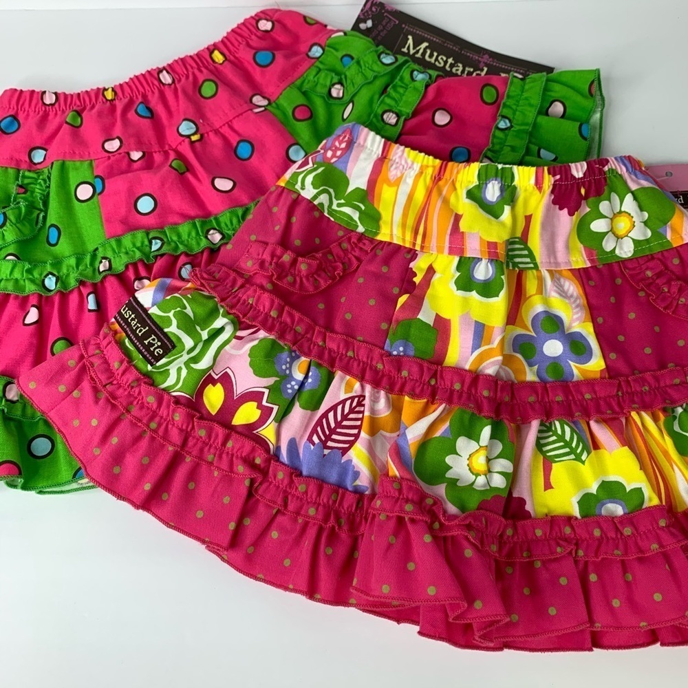 Set of Two Mustard Pie Skirts with Pockets Skirts